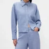Linen-Cotton Wide-Leg Pants