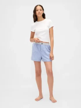 Logo Flannel Boxer Shorts