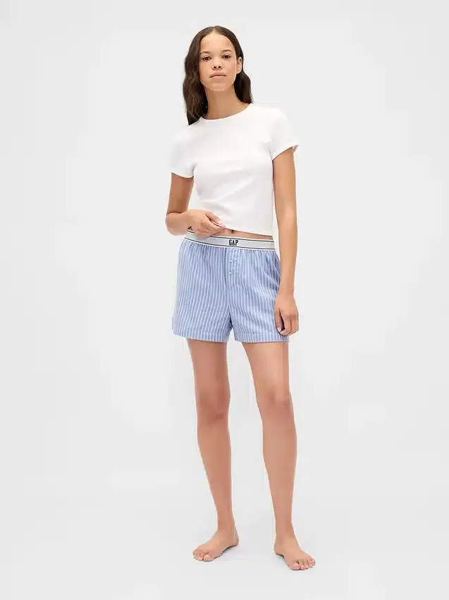 Logo Flannel Boxer Shorts