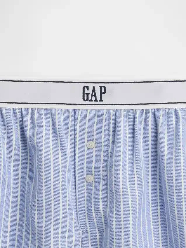 Logo Flannel Boxer Shorts