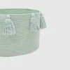 Lorena Canals Basket New Tassels Blue Sage