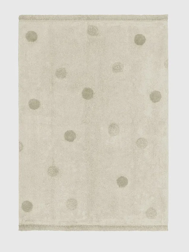 Lorena Canals Washable Rug Hippy Dots Olive