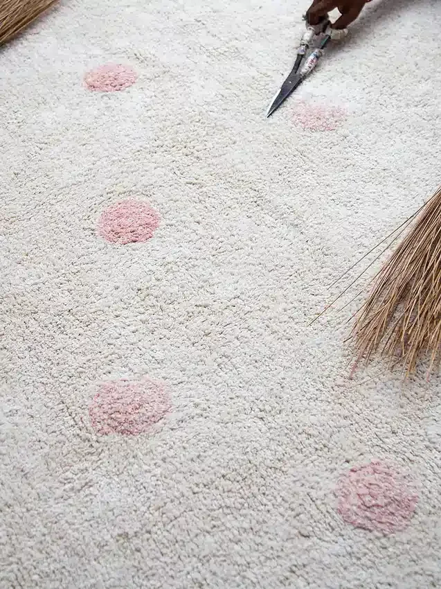 Lorena Canals Washable Rug Hippy Dots Vintage Nude