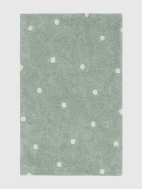 Lorena Canals Washable Rug Mini Dot Blue Sage