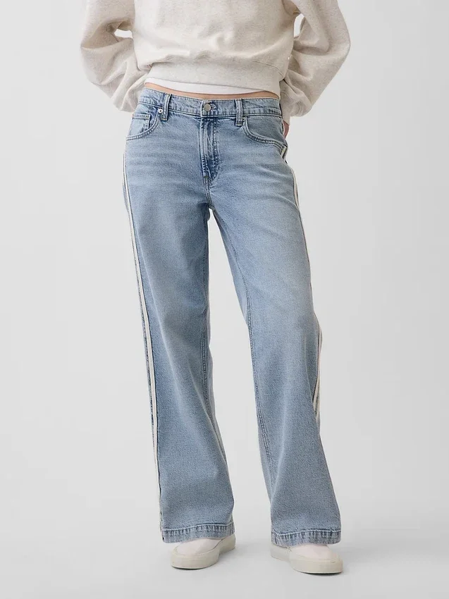Low Rise '90S Loose Side Stripe Jeans