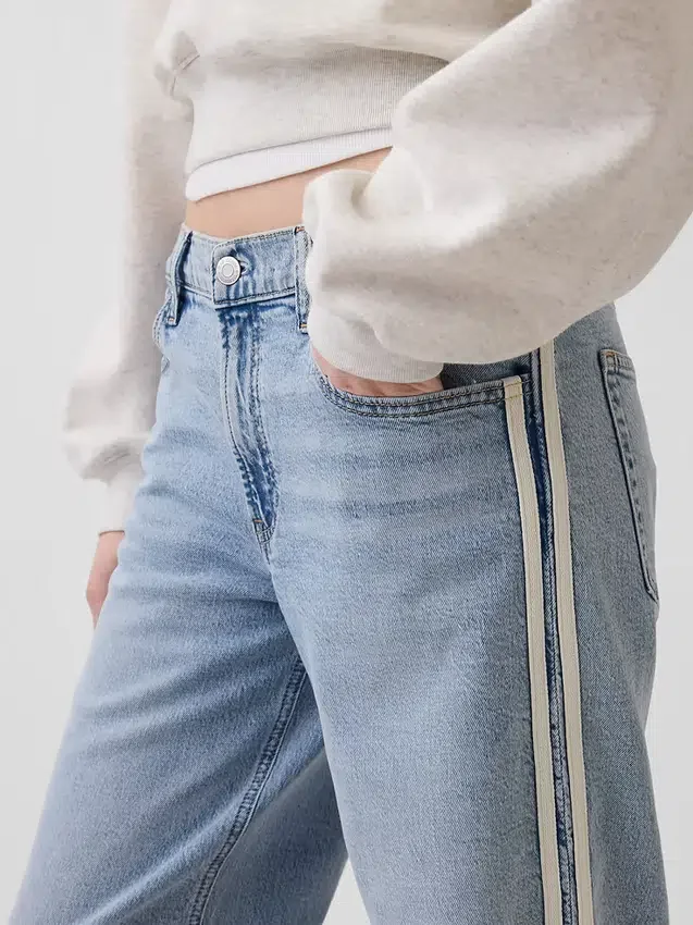 Low Rise '90S Loose Side Stripe Jeans