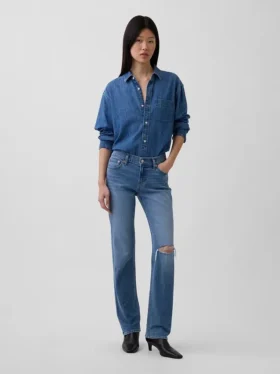 Low Rise '90S Slim Straight Jeans