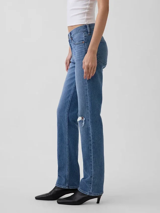 Low Rise '90S Slim Straight Jeans