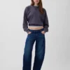 Low Rise Barrel Jeans