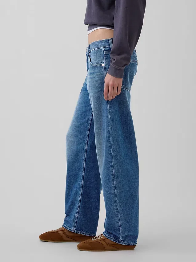 Low Rise Barrel Jeans