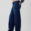 Low Rise Barrel Jeans