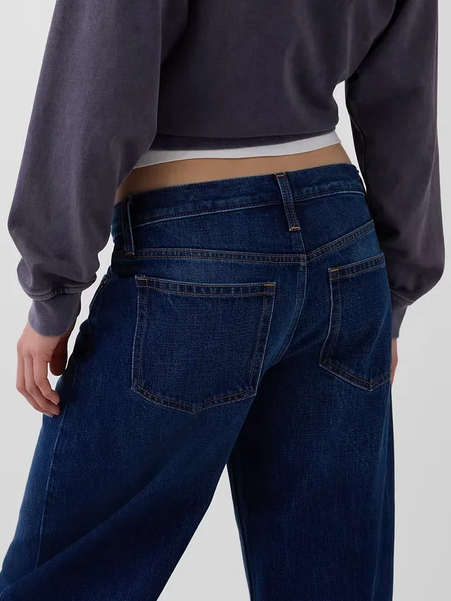 Low Rise Barrel Jeans