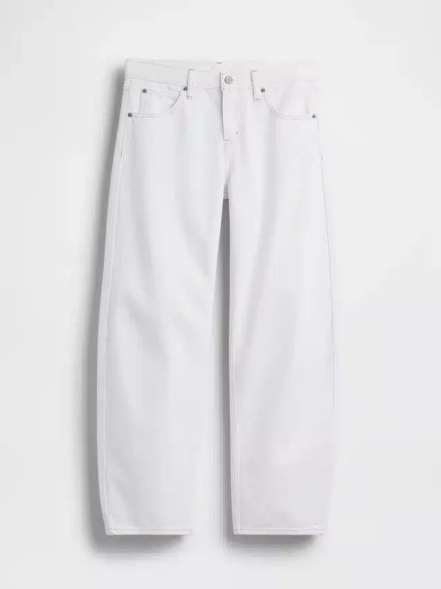 Low Rise Barrel Jeans