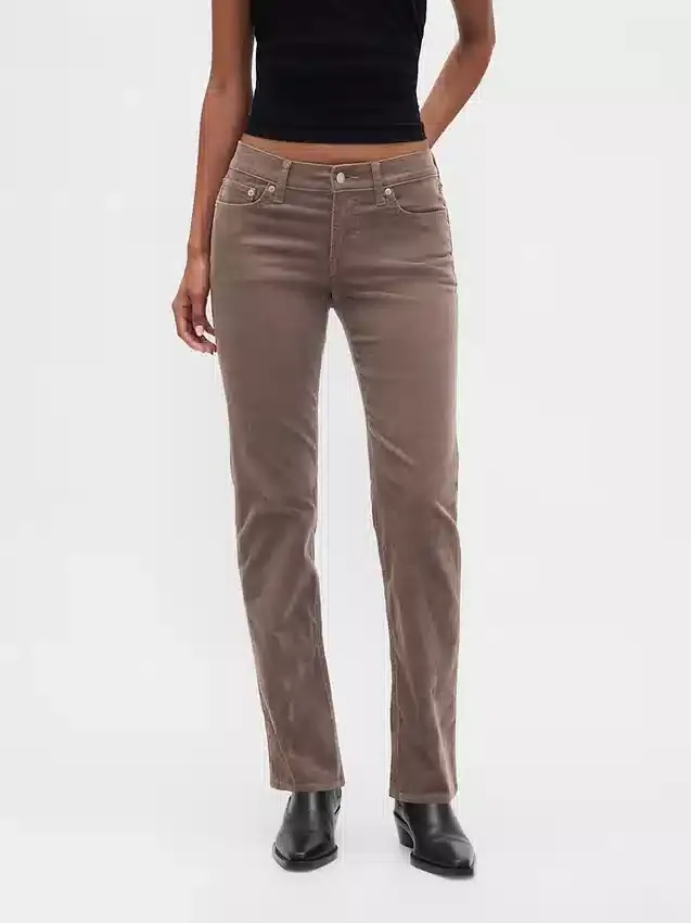 Low Rise Corduroy '90S Slim Straight Pants