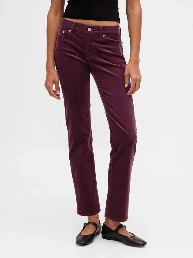 Low Rise Corduroy '90S Slim Straight Pants