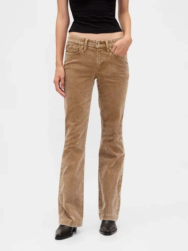 Low Rise Corduroy Long & Lean Pants