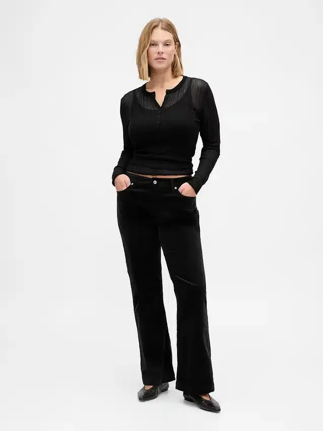 Low Rise Corduroy Long & Lean Pants