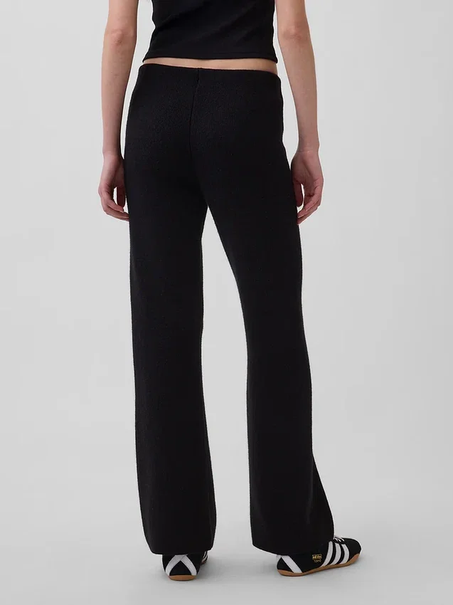 Low Rise Cotton-Blend Boot Sweater Pants