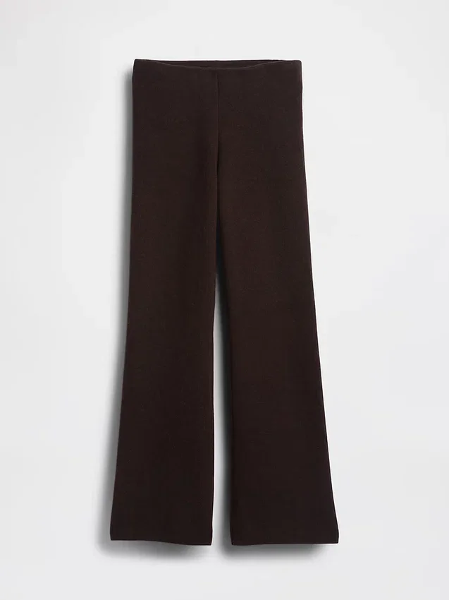 Low Rise Cotton-Blend Boot Sweater Pants