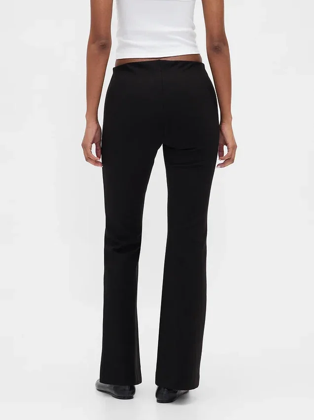 Low Rise Double Knit Flare Pants