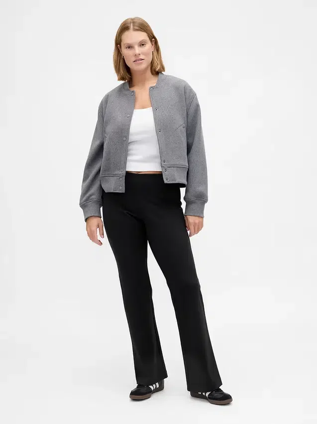 Low Rise Double Knit Flare Pants