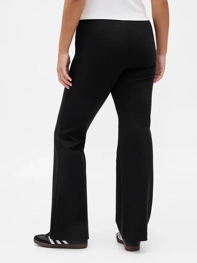 Low Rise Double Knit Flare Pants