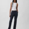 Low Rise Fitted Flare Khakis