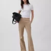 Low Rise Fitted Flare Khakis