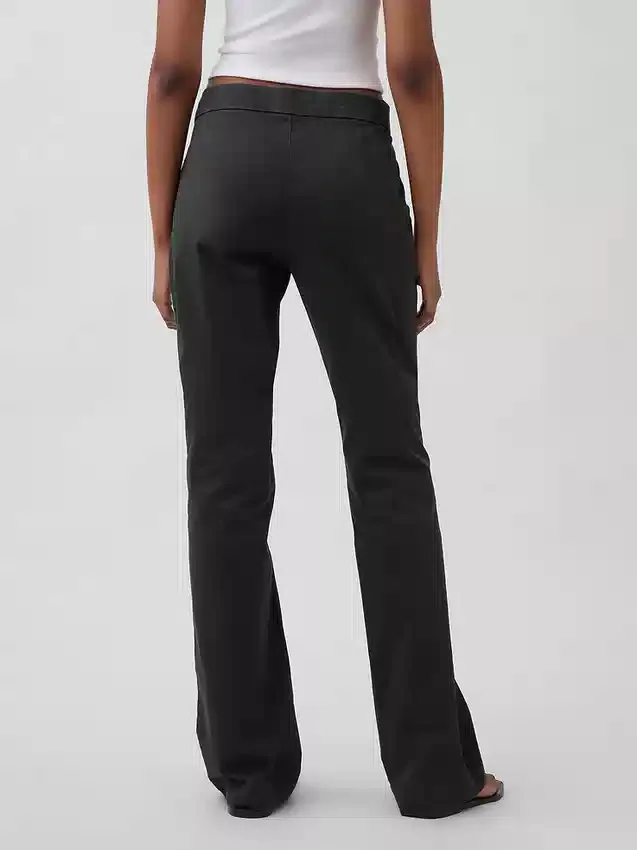 Low Rise Fitted Flare Khakis