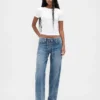 Low Rise Lace-Up '90S Loose Jeans