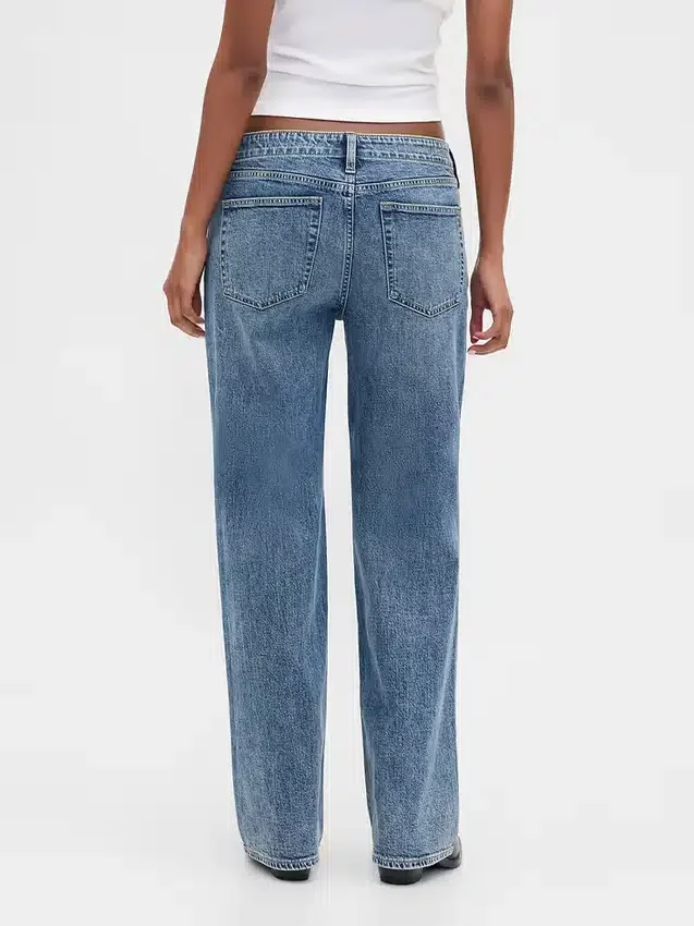 Low Rise Lace-Up '90S Loose Jeans