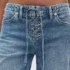 Low Rise Lace-Up '90S Loose Jeans