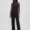 Low Rise Linen-Blend Flare Pants