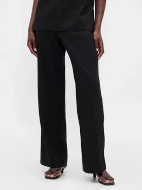 Low Rise Linen-Blend Flare Pants