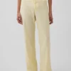 Low Rise Linen-Blend Flare Pants