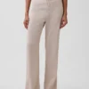 Low Rise Linen-Blend Flare Pants