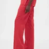 Low Rise Linen-Blend Flare Pants