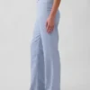 Low Rise Linen-Blend Flare Pants