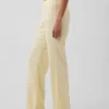 Low Rise Linen-Blend Flare Pants