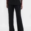 Low Rise Linen-Blend Flare Pants