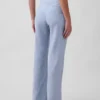 Low Rise Linen-Blend Flare Pants