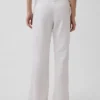 Low Rise Linen-Blend Flare Pants