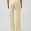 Low Rise Linen-Blend Flare Pants