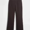 Low Rise Linen-Blend Flare Pants