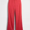 Low Rise Linen-Blend Flare Pants