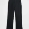 Low Rise Linen-Blend Flare Pants