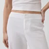 Low Rise Linen-Blend Flare Pants