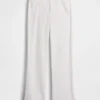 Low Rise Linen-Blend Flare Pants
