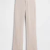 Low Rise Linen-Blend Flare Pants