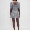 Low Rise Linen-Blend Mini Skort